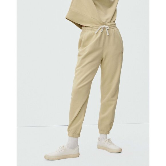 Everlane The Track Jogger Pants Pull On Sweatpants Pockets Wheat Yellow S - Picture 1 of 8